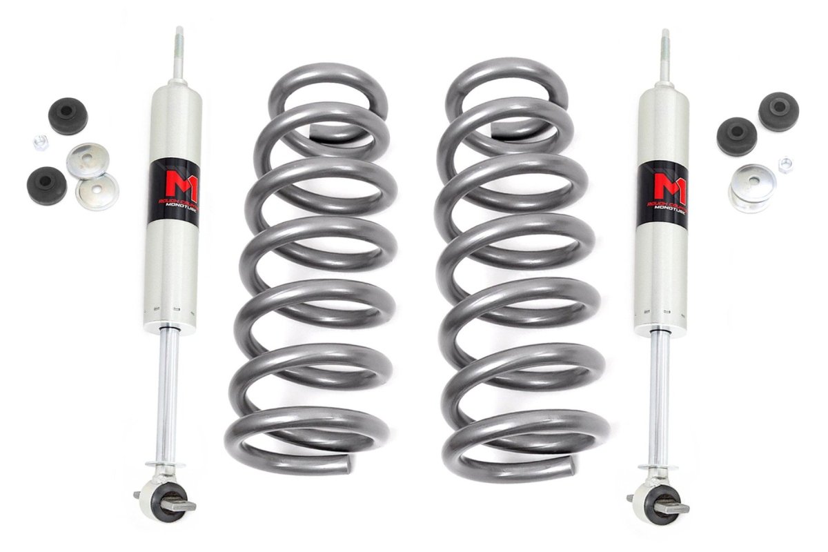 Dodge Ram 1500 Suspension Leveling Kit - Front - Rough Country - 2 Inch Level | M1 Shocks - '09-'10